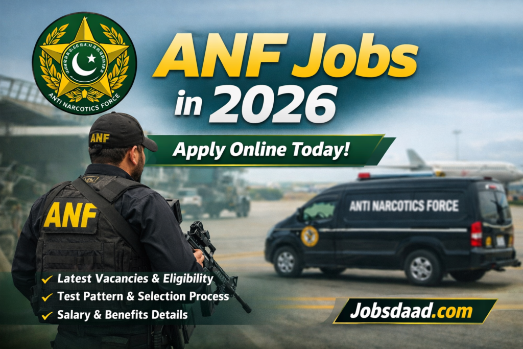 ANF Jobs in Pakistan 2026 – Apply Online for Anti Narcotics Force