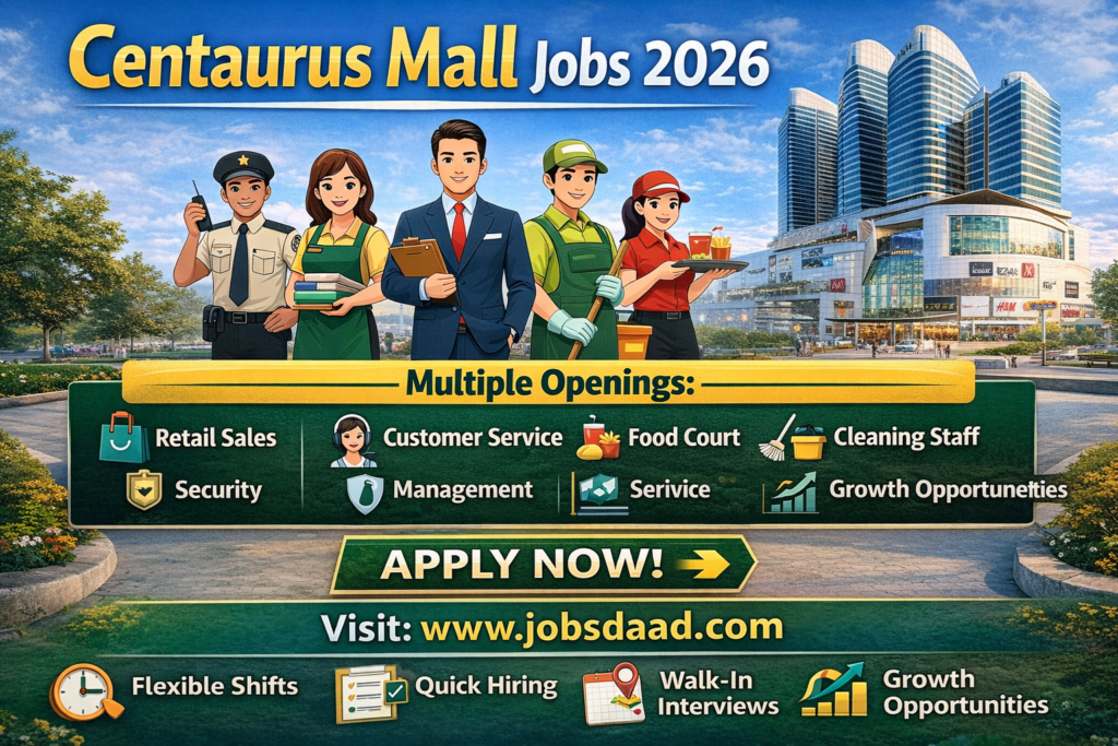 Centaurus Mall Jobs 2026 – In Islamabad Apply Online