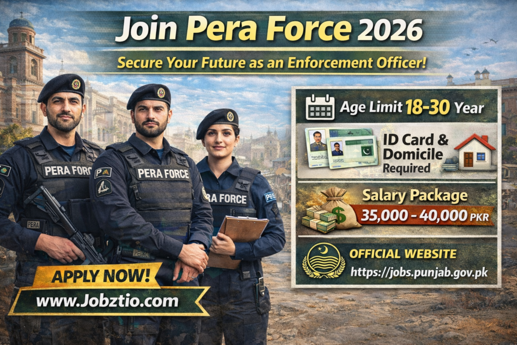 Join Pera Force 2026 – Apply Online for Latest Enforcement Jobs in Punjab