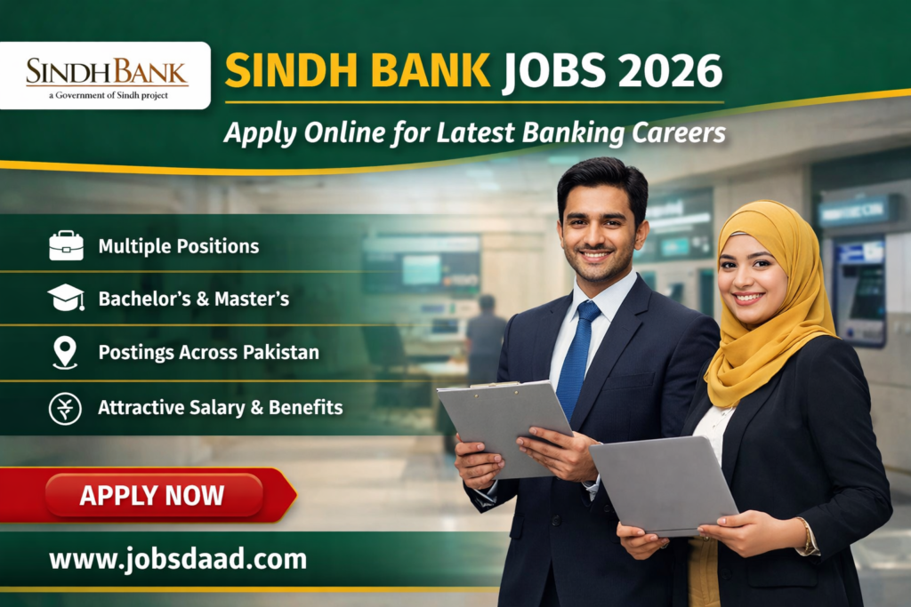 Sindh Bank Jobs 2026 – Apply Online for Latest Banking Careers