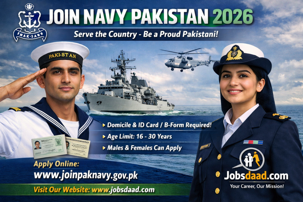 Join Navy Pakistan 2026 – Apply Online for Pakistan Navy Jobs | Complete Guide for Beginners
